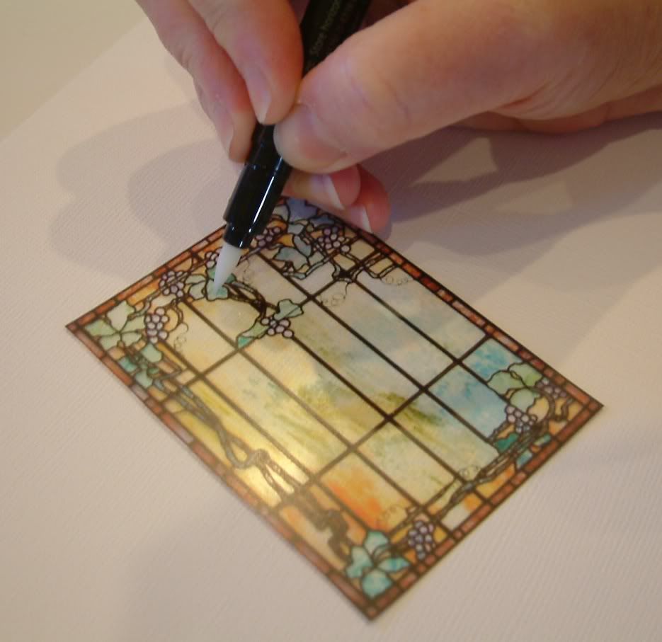 Artfully Musing Tutorial Creating a Stained Glass Look by Embossing